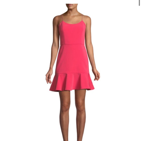 ALICE + OLIVIA
Andalasia Sleeveless Flounce-Hem Mini Dress - Picture 1 of 5